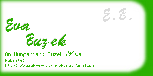 eva buzek business card